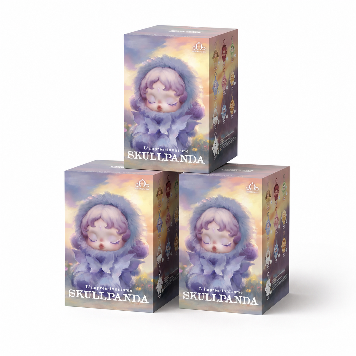 Skullpanda Blumenthema Blind Box Kuscheltier - 3er-Set