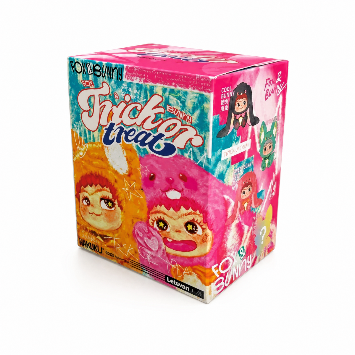 Wakuku Fox & Bunny Blind Box Kuscheltier - Weißer Hintergrund Frontalansicht