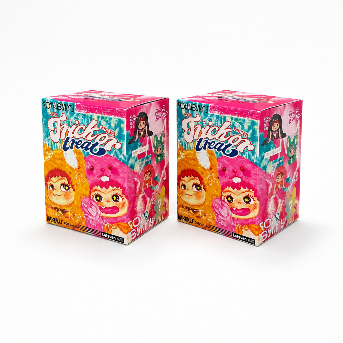 Wakuku Fox & Bunny Blind Box Kuscheltier - 2er-Set