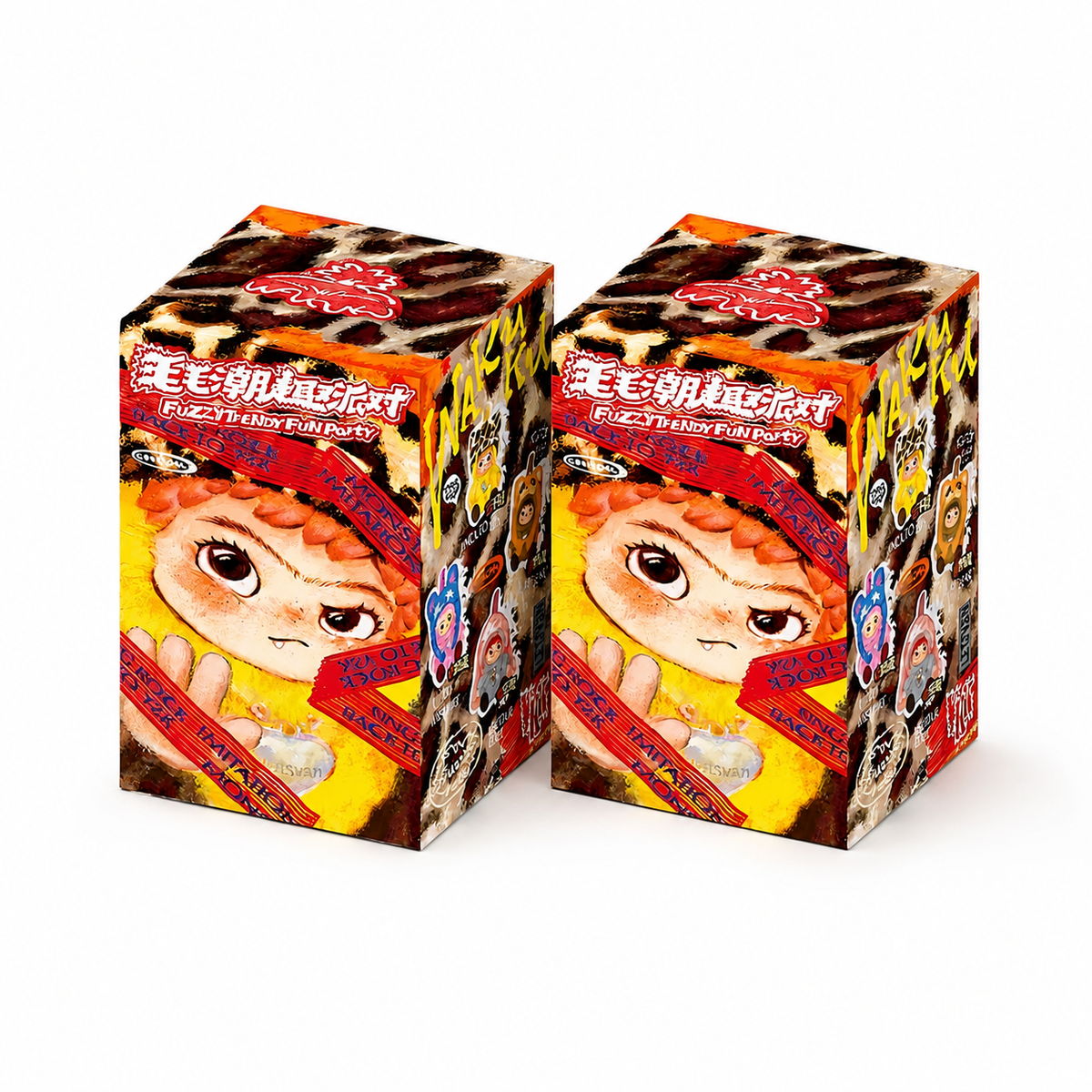 Wakuku Fuzzy Fun Party Blind Box Kuscheltier - 2er-Set