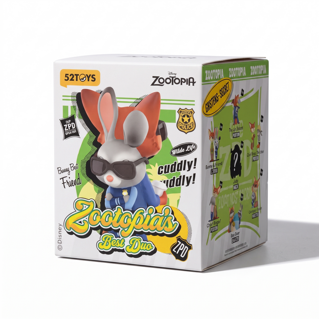 Zoomania Judy und Nick Blind Box Kuscheltier - Weißer Hintergrund Frontalansicht