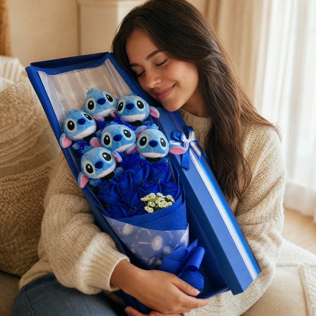 Stitch Gentleman Kuscheltier Bouquet 6-teilig - Verwendung gemütlich zu Hause