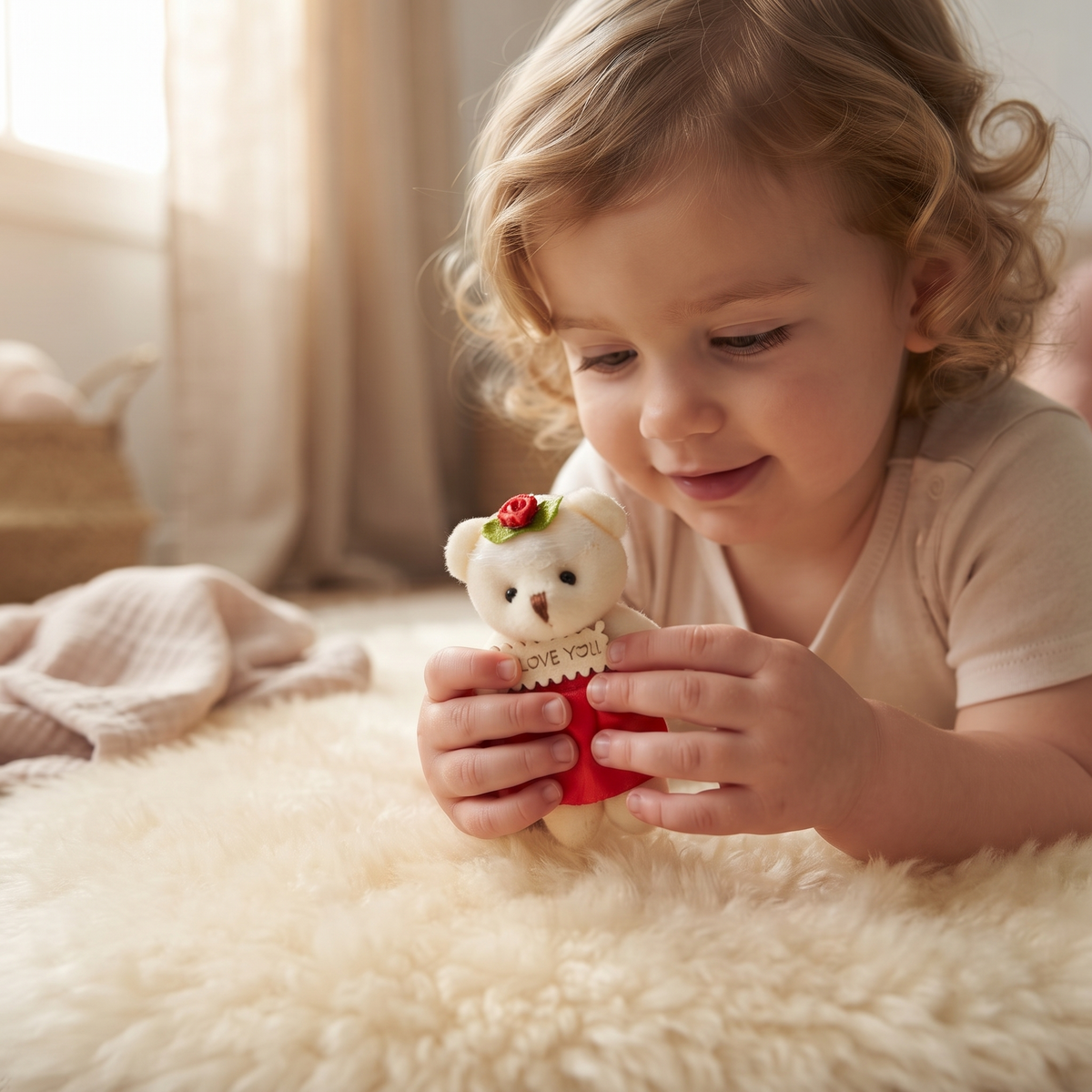 Liebes-Geschenkbox Teddybär Kuscheltier mit Rosen - Gemütliche Nutzung im Innenbereich