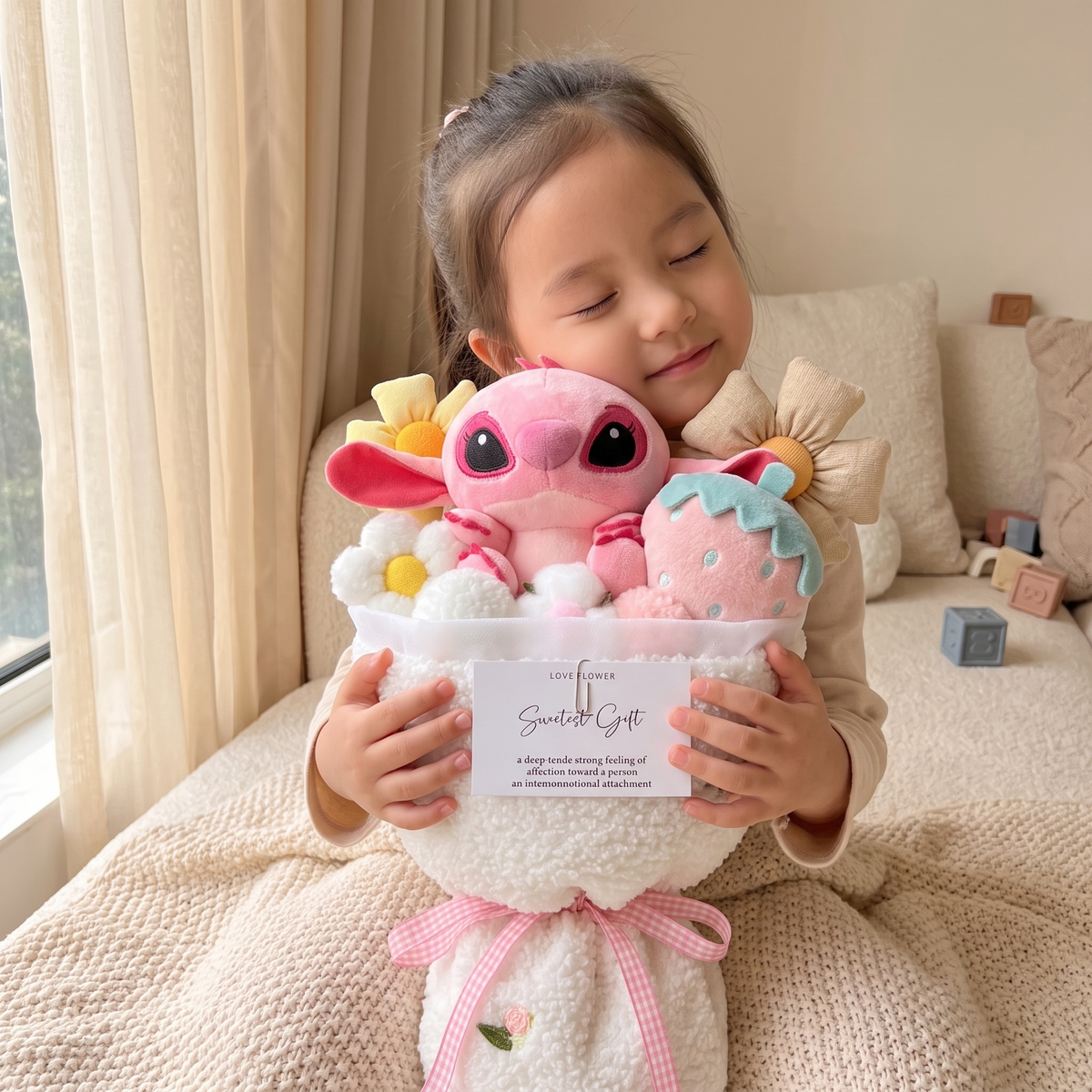 Stitch und Angel Kuscheltier-Schale Kawaii-Früchte - Verwendung in gemütlichem Interieur