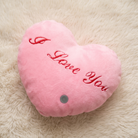 Herzkissen I Love You Rosa 35 cm - Detailaufnahme Material