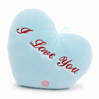 Leuchtendes Herzkissen I Love You - Blau
