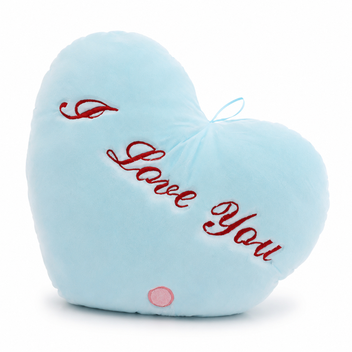 Leuchtendes Herzkissen I Love You - Blau