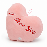 Leuchtendes Herzkissen I Love You - Rosa