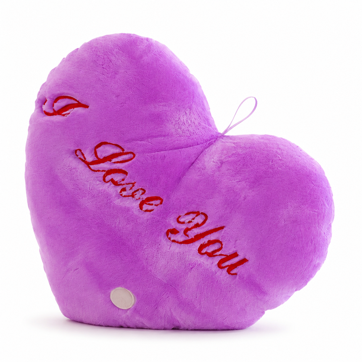 Leuchtendes Herzkissen I Love You - Violett