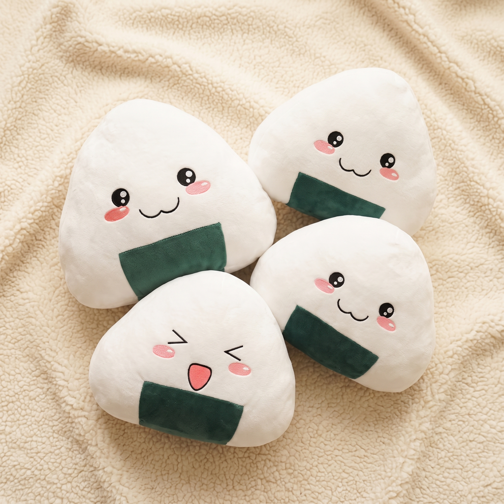 Onigiri Kawaii Sushi Kuscheltierkissen - Detail Material