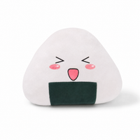 Onigiri Kawaii Sushi Kuscheltierkissen - Weißer Hintergrund frontal