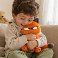 Grumpige orangefarbene Katze Kuscheltier Kawaii - Verwendung gemütliches Interieur