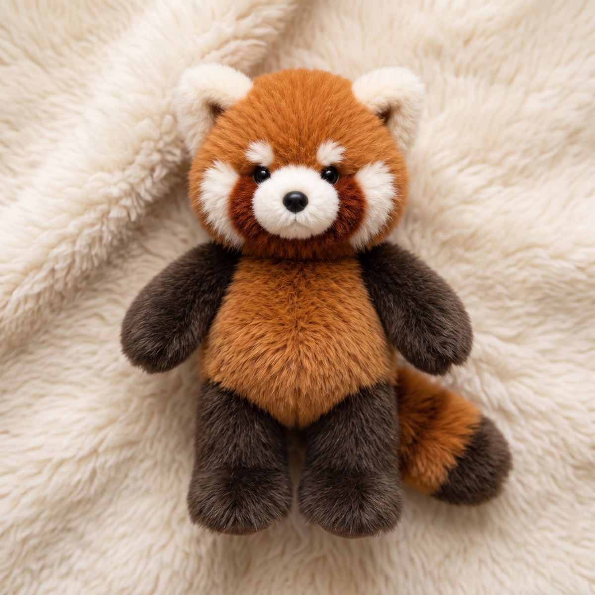 Laufender Roter Panda Kuscheltier - Materialdetail