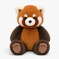 Laufender Roter Panda Kuscheltier - Weißer Hintergrund, Vorderansicht