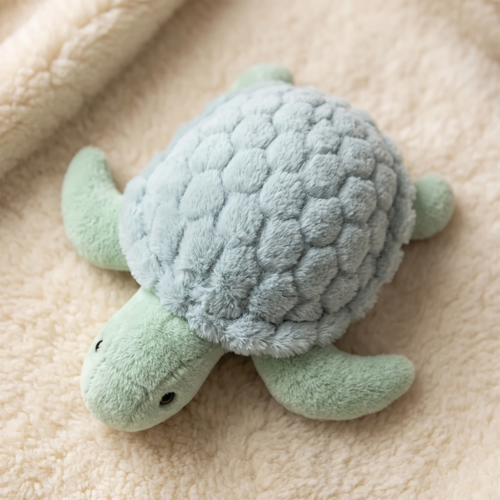Meerschildkröte Plüschtier realistisch Hellgrün - Materialdetail