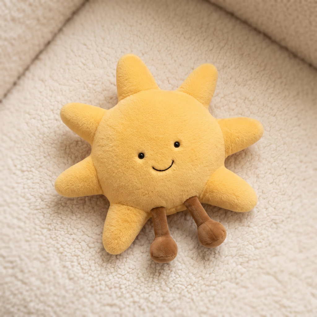 Niedliches Sonnen Kuscheltier - Detailansicht Material