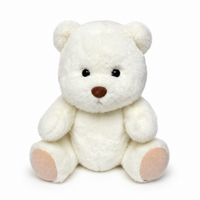 Bär Kuscheltier gelenkig handgefertigt 30cm - Weißer Bär