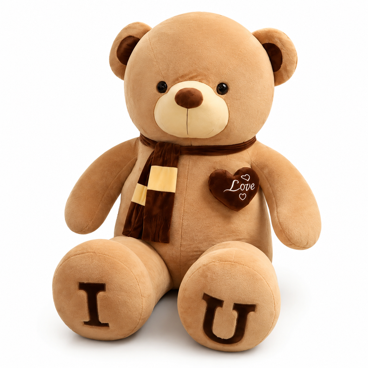 XXL Teddybär I Love U - Beige / 100cm · Beige / 80cm