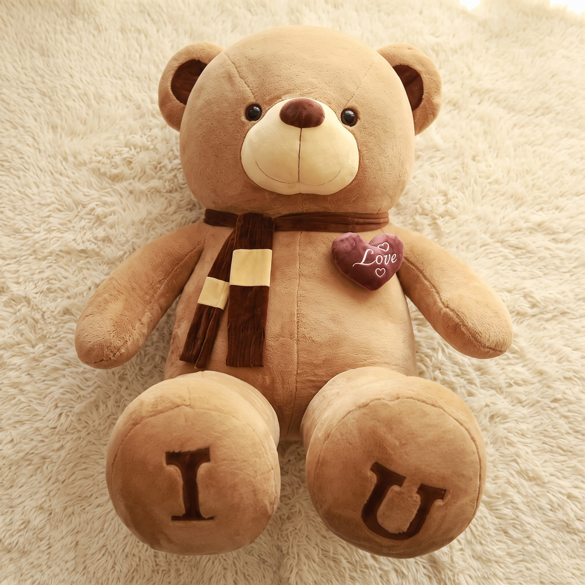 XXL Teddybär I Love U - Detailansicht Material