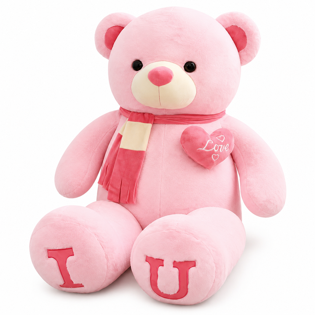 XXL Teddybär I Love U - Rosa / 100cm · Rosa / 80cm