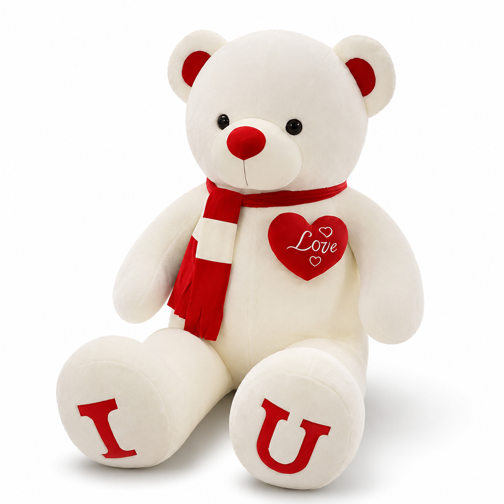 XXL Teddybär I Love U - Rot / 100cm · Rot / 80cm