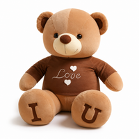 XXL Teddybär T-Shirt Love - Braun / 100cm · Braun / 80cm