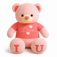 XXL Teddybär T-Shirt Love - Rosa / 100cm · Rosa / 80cm