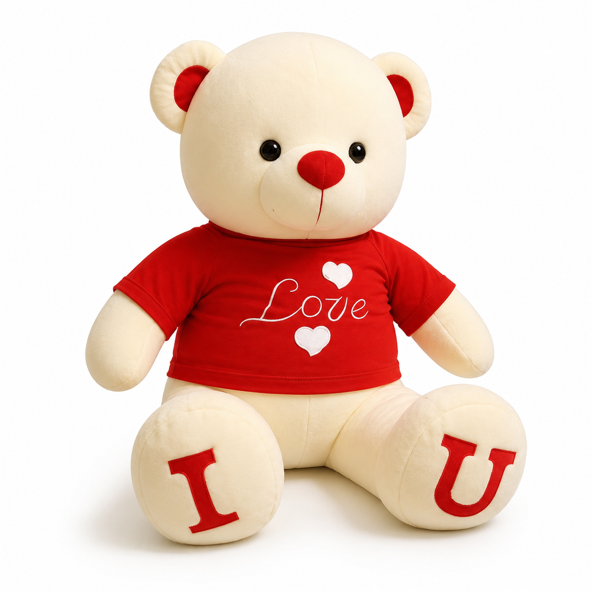 XXL Teddybär T-Shirt Love - Rot / 100cm · Rot / 80cm