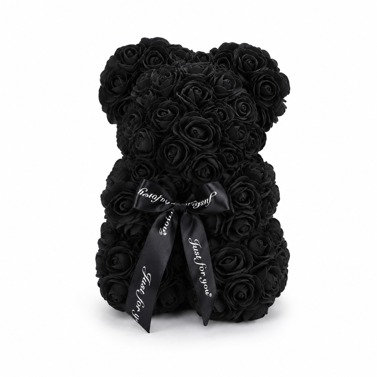 Rosenbär mit Schleife Valentinstag - Schwarz