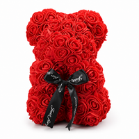 Rosenbär mit Schleife Valentinstag - Rot
