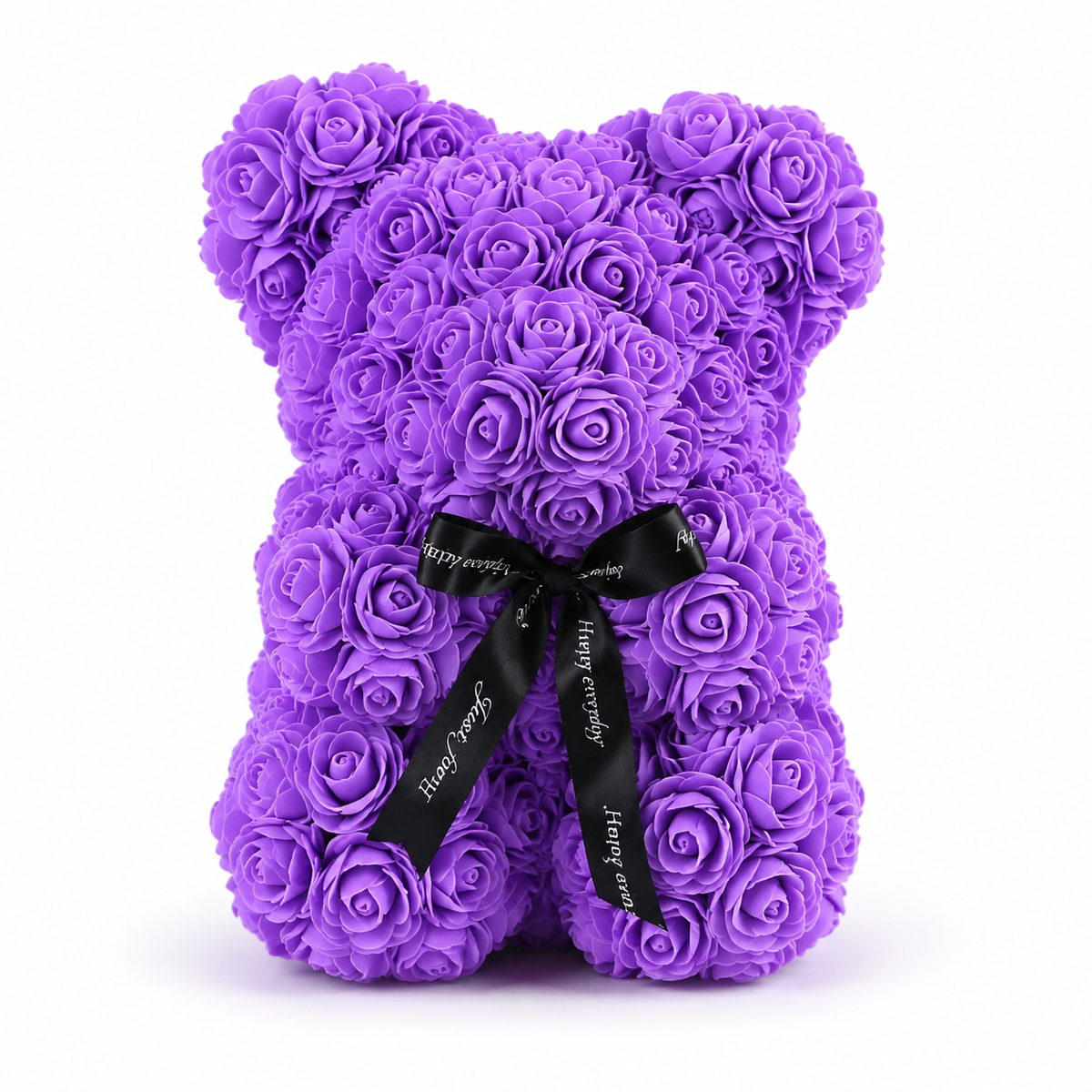 Rosenbär mit Schleife Valentinstag - Violett