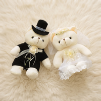 Teddybär Kuscheltier Brautpaar im Hochzeitskostüm - Material-Detail