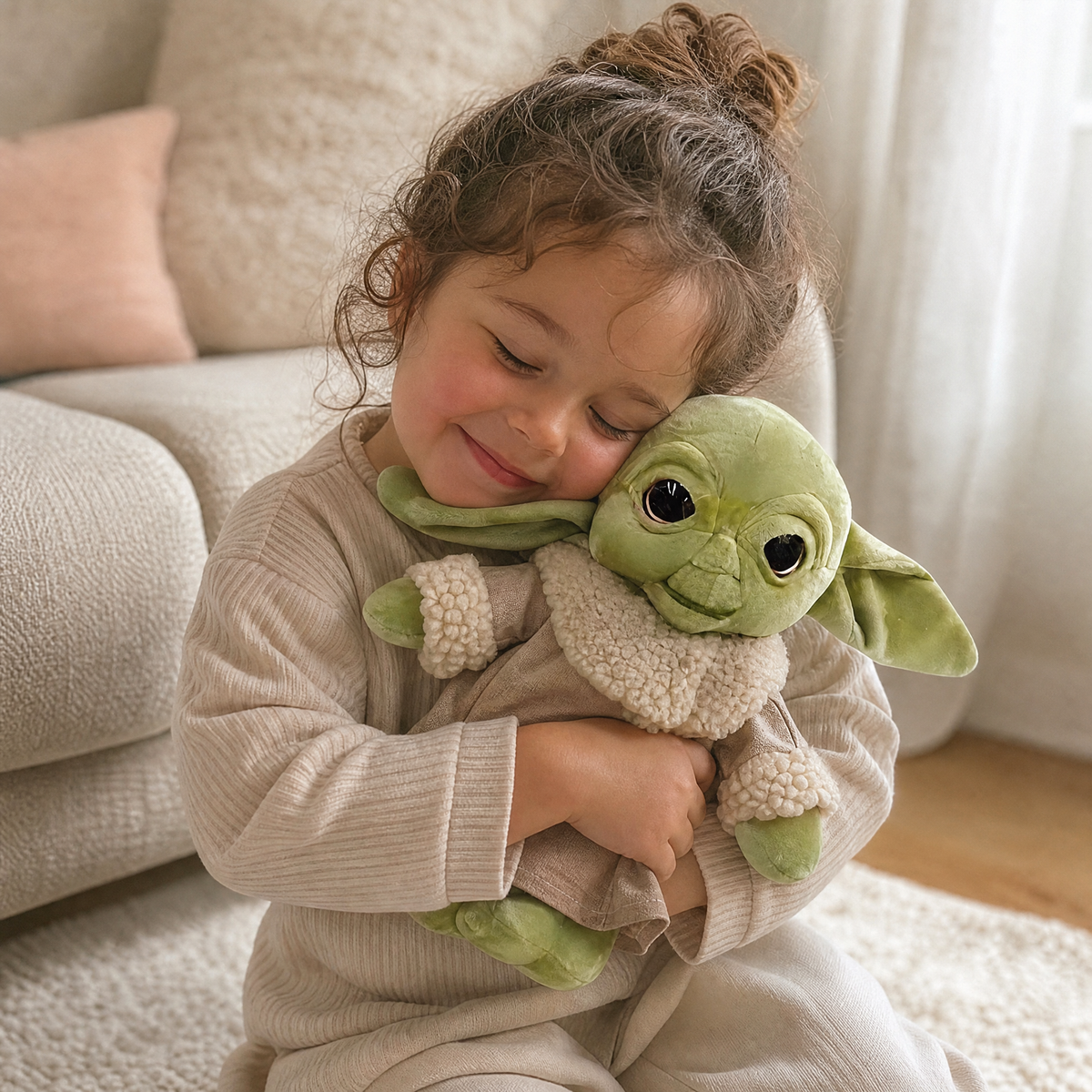 Baby Yoda Kuscheltier mit Mantel - Gemütlicher Einsatz drinnen