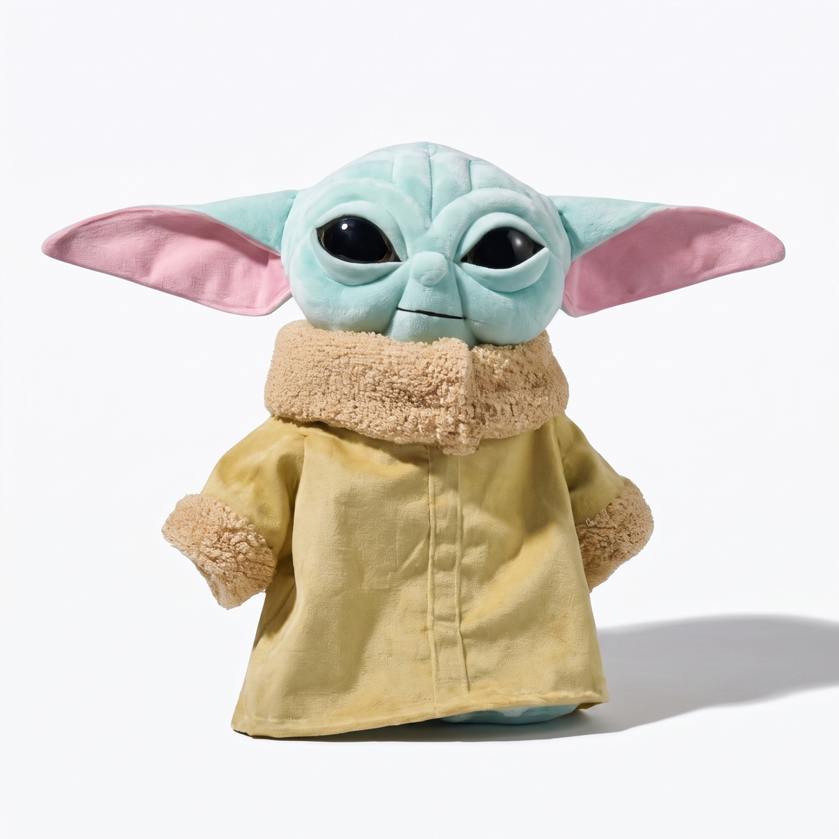 Baby Yoda Kuscheltier blau 34cm - Weißer Hintergrund Frontalansicht