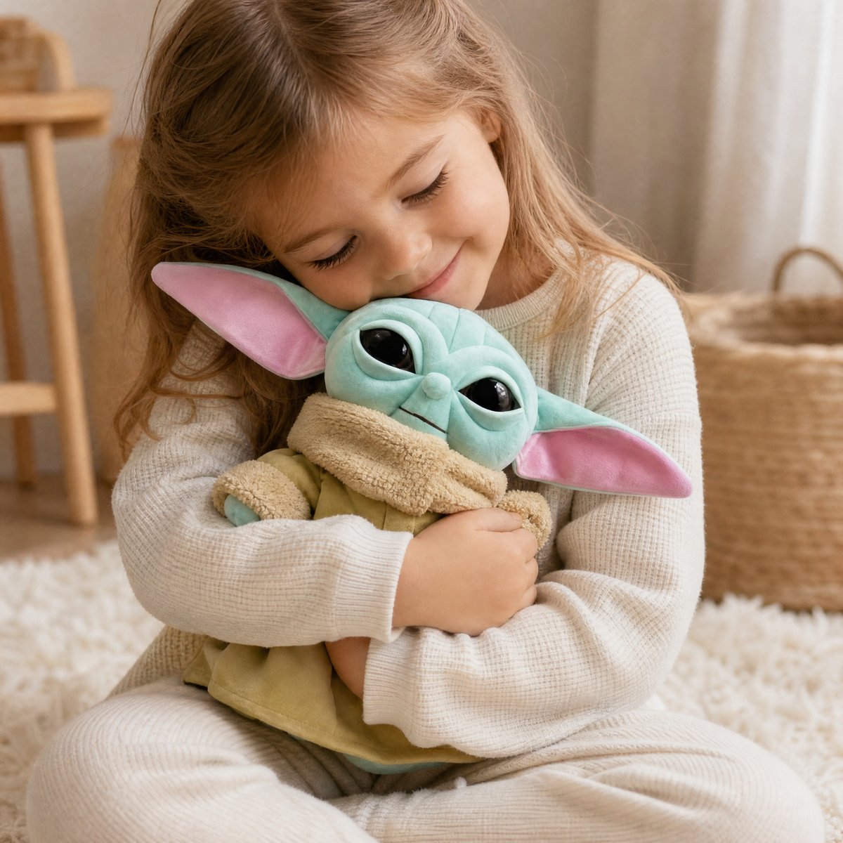 Baby Yoda Kuscheltier blau 34cm - Gemütlicher Einsatz drinnen