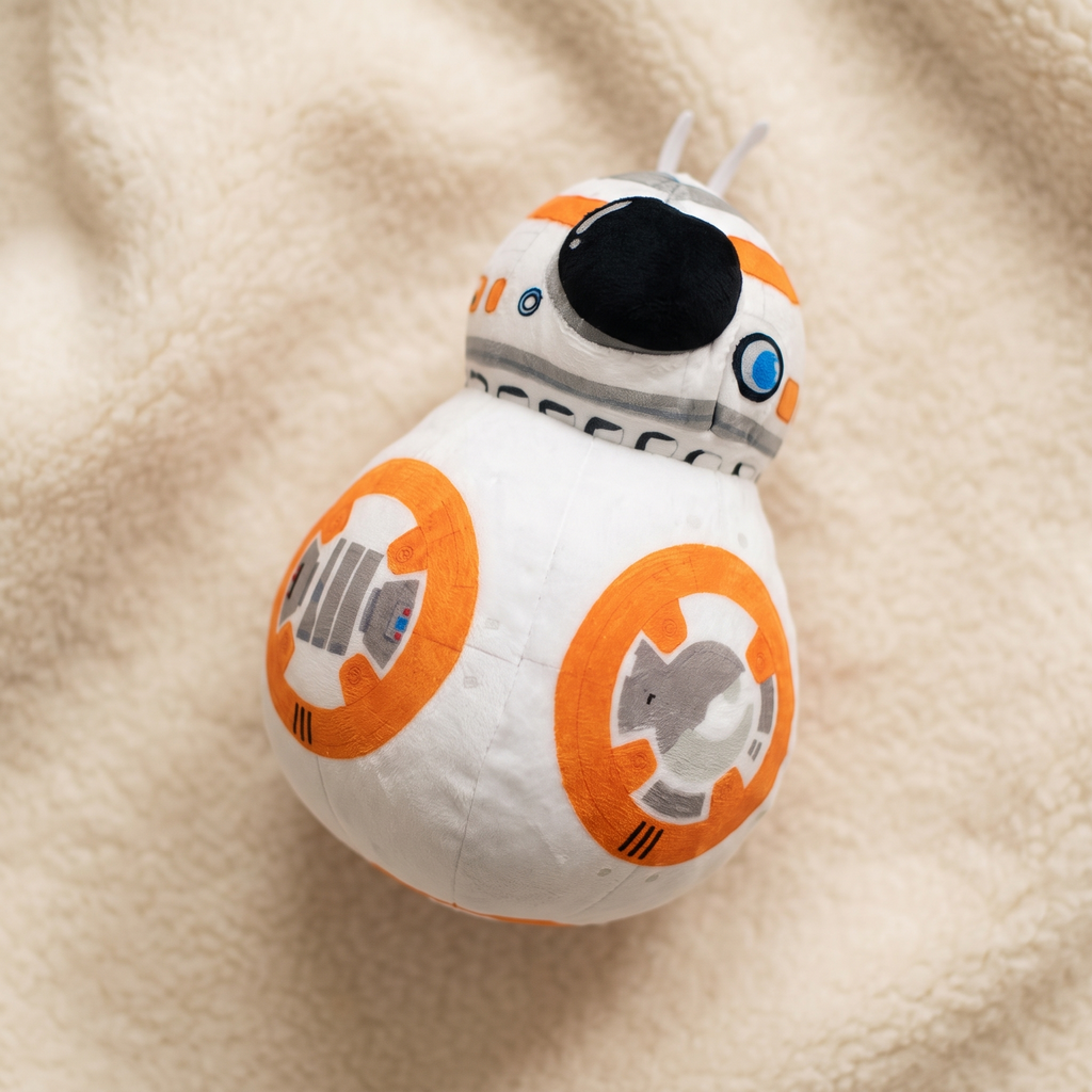 BB-8 Droide Kuscheltier Star Wars 20cm - Detailansicht Material