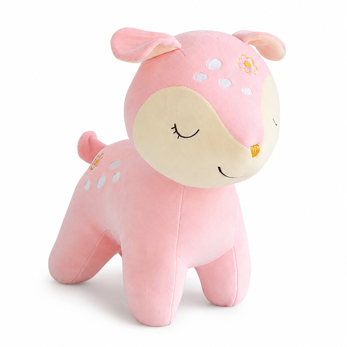 Reh Kuscheltier beruhigend 28cm rosa oder braun - Rosa