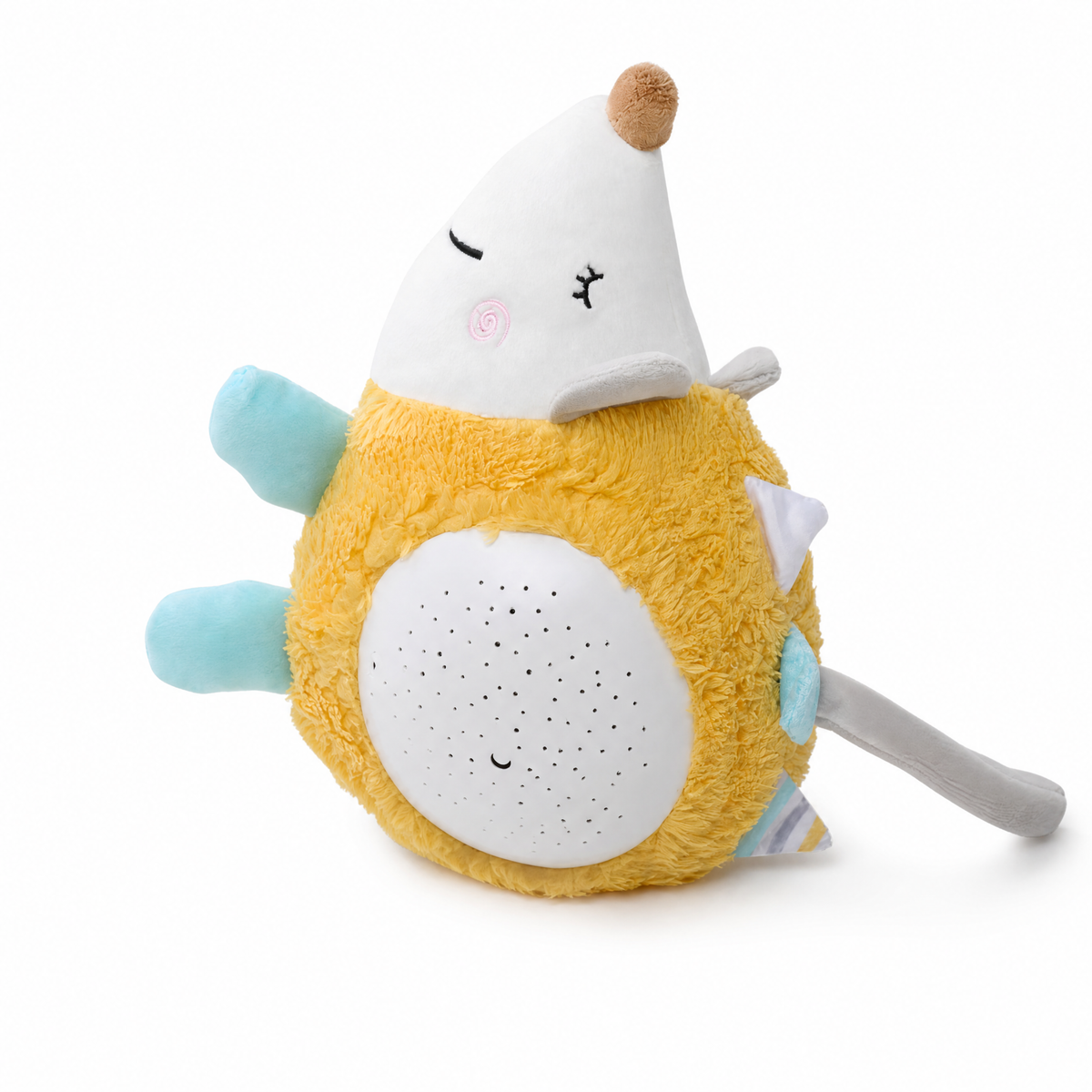 Igel Kuscheltier weißes Rauschen Musik - Weißer Hintergrund Frontalansicht