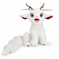 Weißer Hirsch Kuscheltier 50cm - Weißer Hintergrund frontal