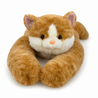 Katze Kuscheltier mit Gewicht tröstend Rotbraun oder Grau - Beige