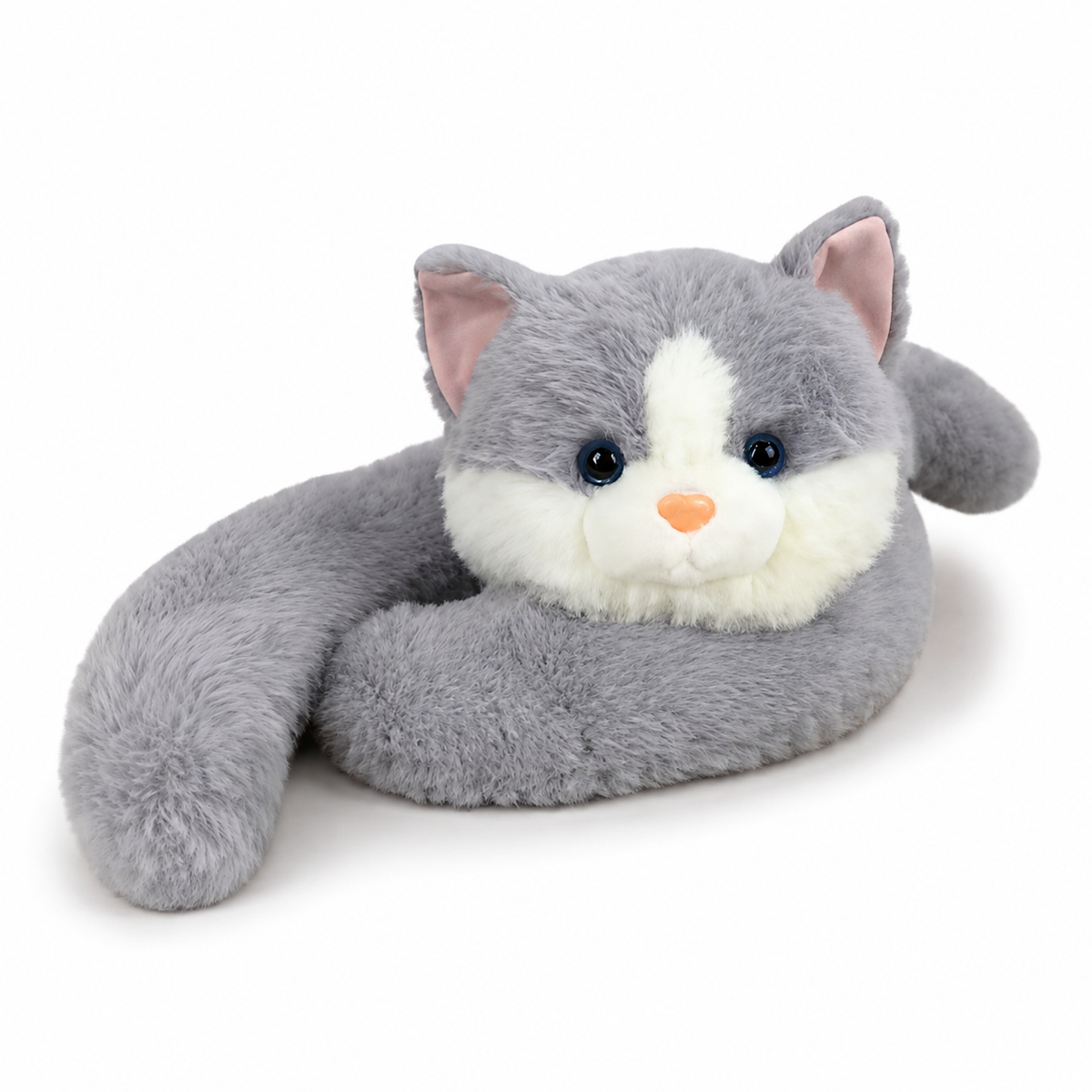 Katze Kuscheltier mit Gewicht tröstend Rotbraun oder Grau - Grau