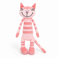 Rosa getigertes Kätzchen Kuscheltier mit langen Pfoten - 35cm · 45 cm