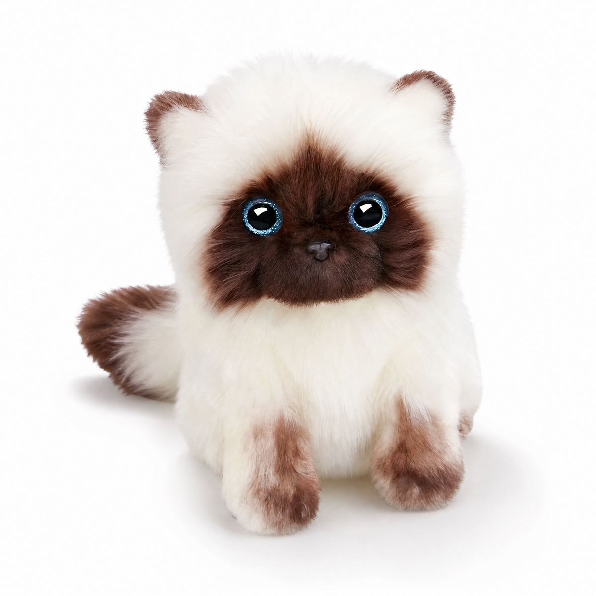 Siamkatze Kuscheltier Blaue Augen - Weißer Hintergrund frontal