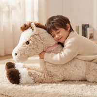 Braun-weißes Pferd XXL Kuscheltier 90-120cm - Gemütlicher Einsatz im Innenbereich