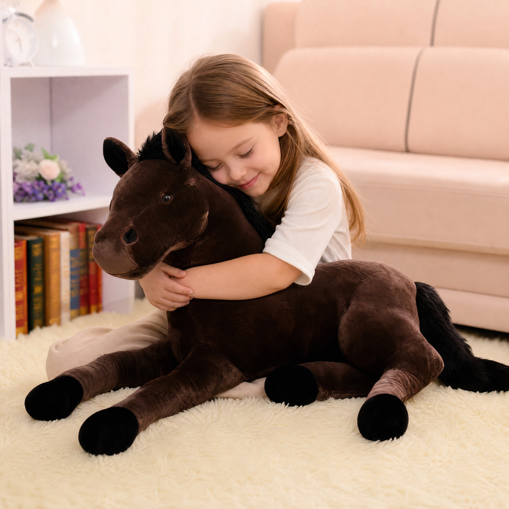 Braunes Pferd Kuscheltier 65 cm - Gemütlicher Einsatz im Innenbereich