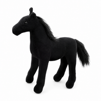 Schwarzes Pferd Kuscheltier mit seidiger Mähne - 40cm · 50-cm