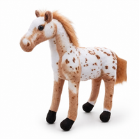Weiß-braunes Pferd Kuscheltier naturgetreu - 30cm · 40cm · 50-cm · 60cm