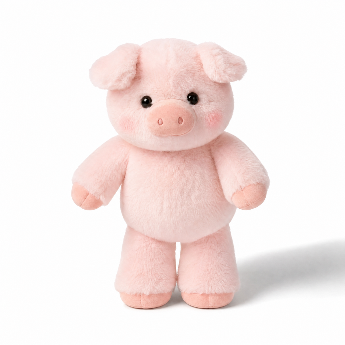 Schwein Kuscheltier interaktiv läuft - Weißer Hintergrund frontal