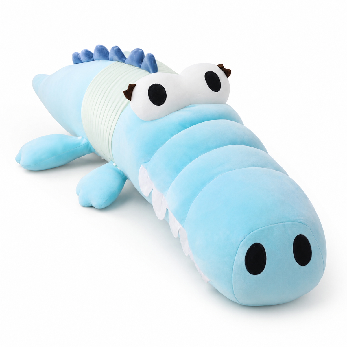 Krokodil Kuscheltier gegliedert bunt 65 cm - Blau