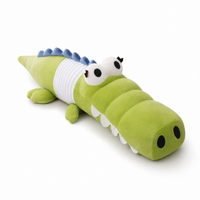Krokodil Kuscheltier gegliedert bunt 65 cm - Weißer Hintergrund frontal